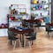 Regency Round Mobile Tables, 36 W, 36 L, 23-34 H, Wood, Metal, Mahogany TB36RNDMHAPCBK - alternate 2